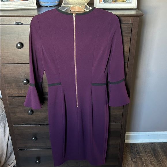Calvin Klein Purple Dress with Black Accents - Picture 3 of 6